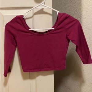 auliné collection dark pink crop top